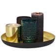 Dekoteller Kira Gold/Schwarz - Goldfarben/Schwarz, Metall (30,5cm) - Mömax modern living