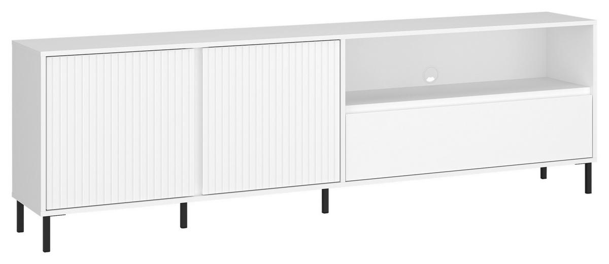 Tv-element Avenale, Bela - črna/bela, Trend, kovina/leseni material (207,8/65,4/40cm)