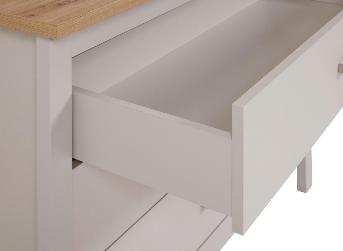 Kuhinjski Otok Sardegna - kašmir/srebrne boje, Romantično / ladanjski, drvni materijal/metal (124/91/75cm)