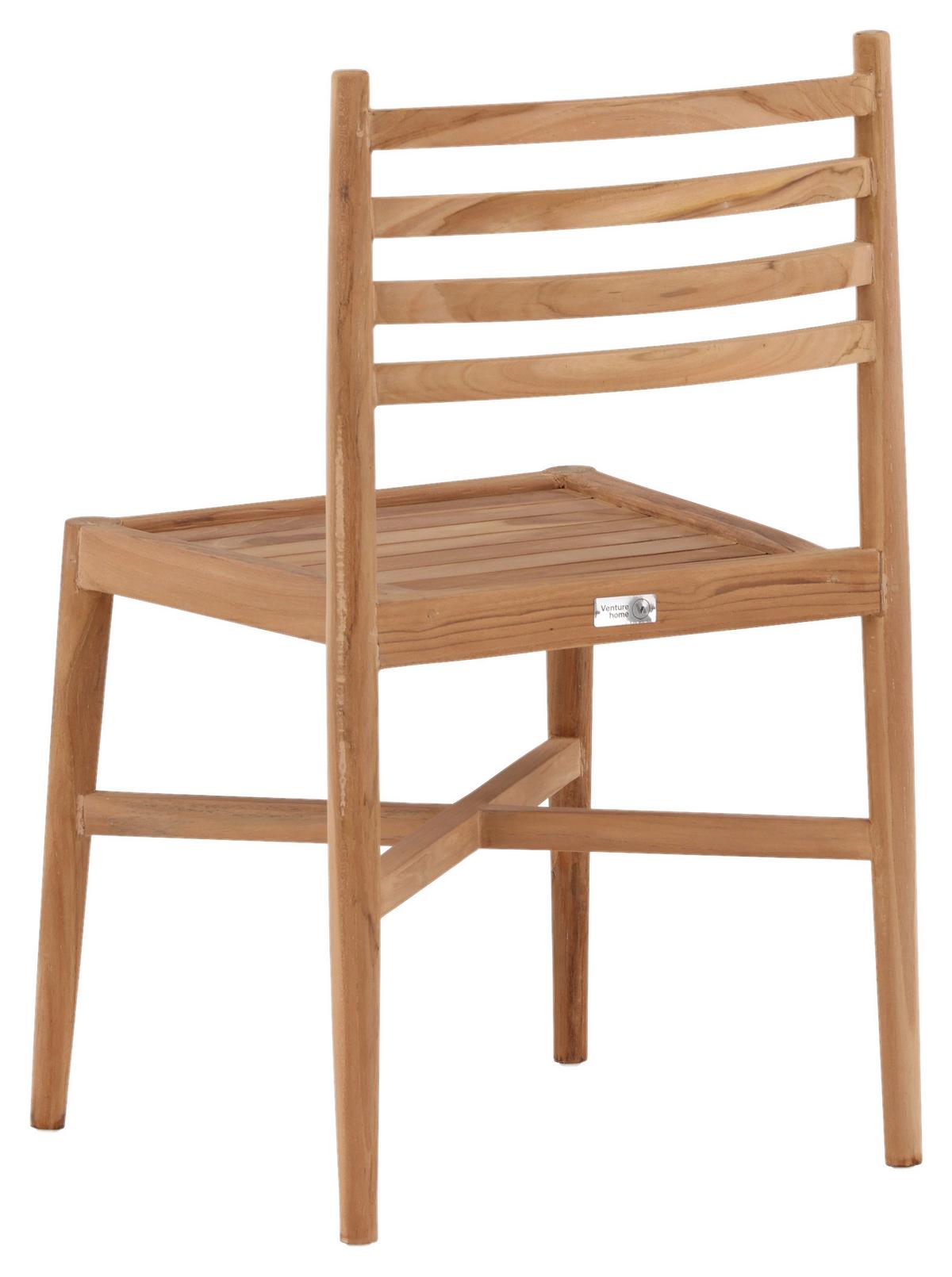 Stapelsessel Kenya ca. 50x81x52 cm Teakholz - Teakfarben, KONVENTIONELL, Holz (50/81/52cm) - Gardenson