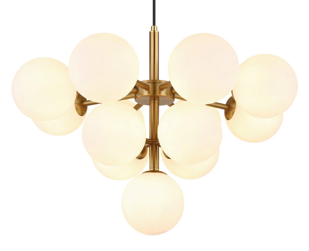 Viseča Svetilka Grappy - zlate barve, Design, kovina/steklo (56/120cm) - Globo