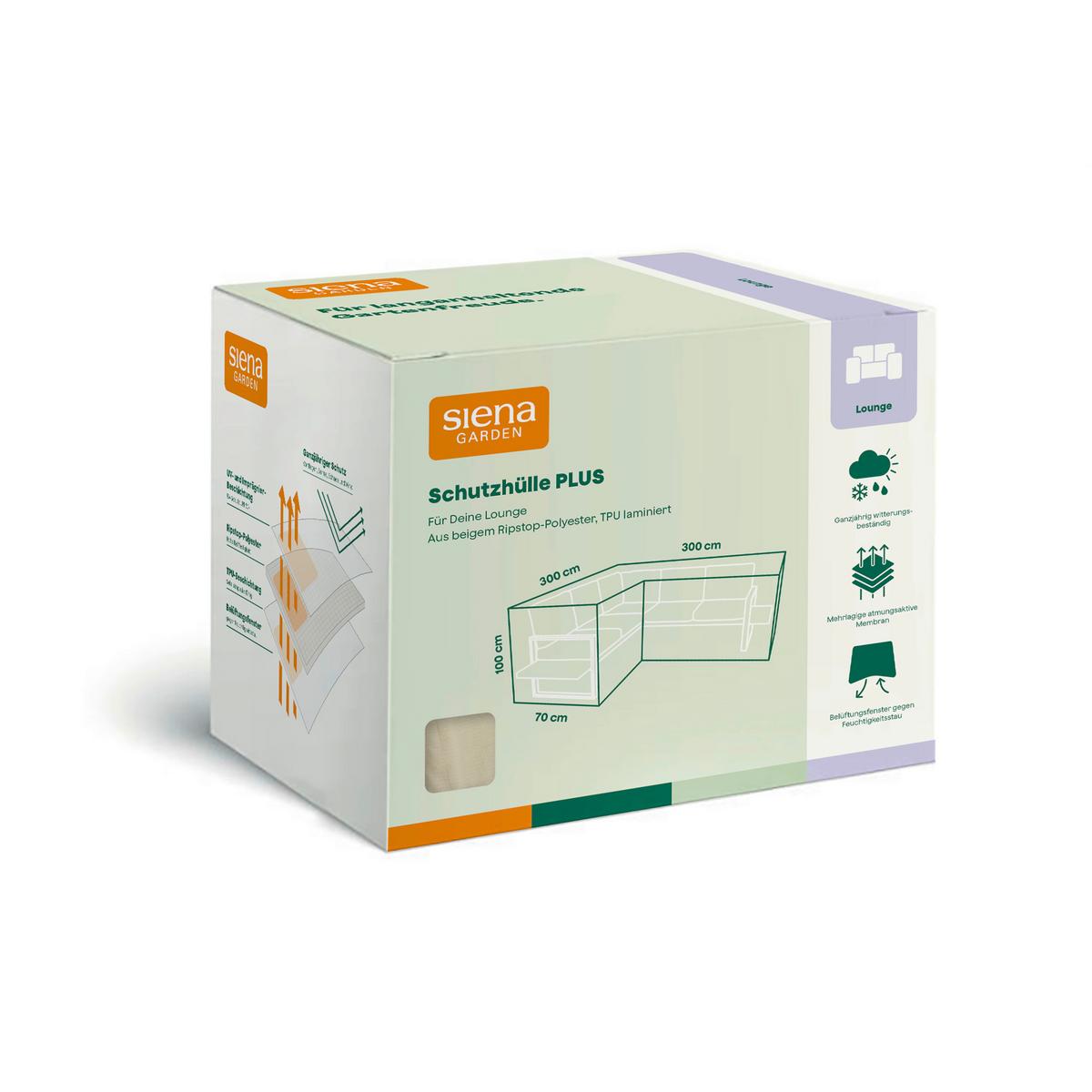 SCHUTZHÜLLE PLUS LOUNGE SCHUTZHÜLLE - Beige, MODERN, Kunststoff (300/70/300cm) - Siena Garden