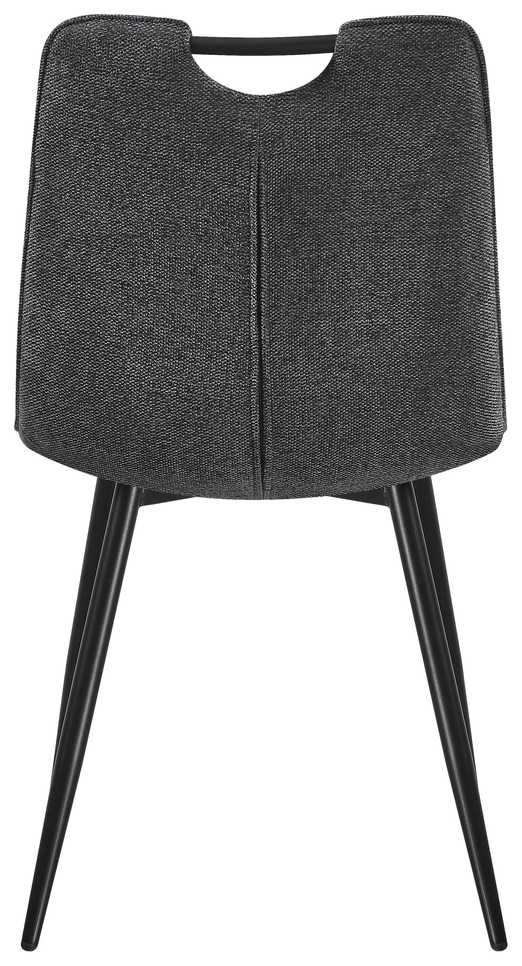 Stol Nils, Siva - siva/črna, Moderno, kovina/tekstil (45/86/60cm)