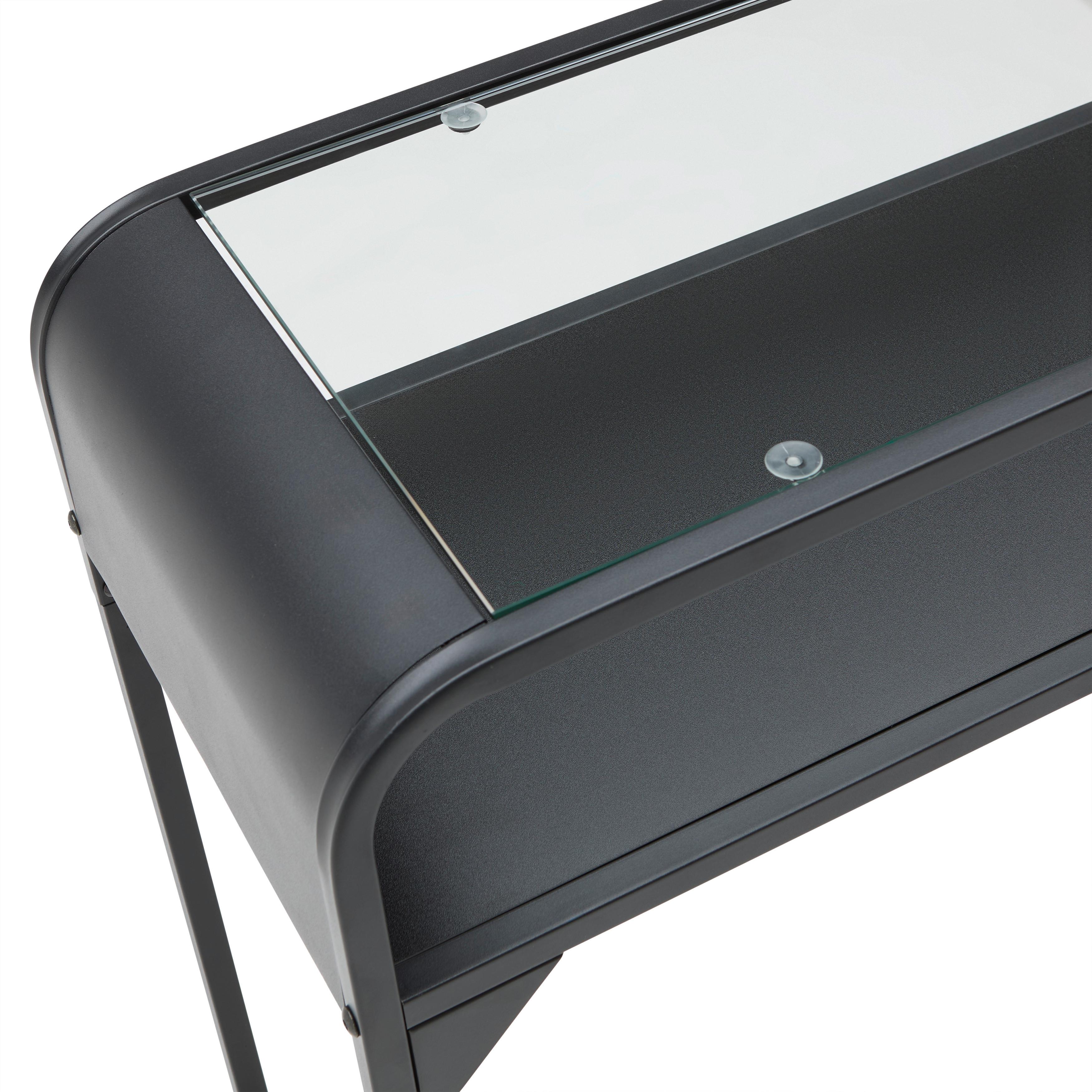 KONSOL FLORENZ -EXKLUSIV- - svart, Modern, metall/trämaterial (90/75/35cm) - Mömax