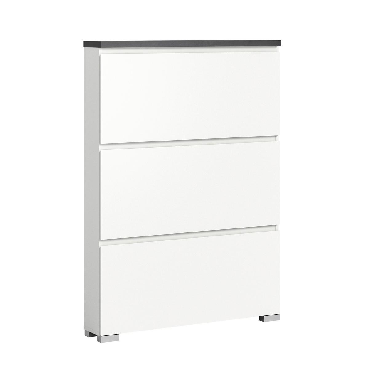 Omara Za Čevlje Shoelove, Z Loputami, Bela, Siva - srebrne barve/siva, Moderno (95/133/18cm)