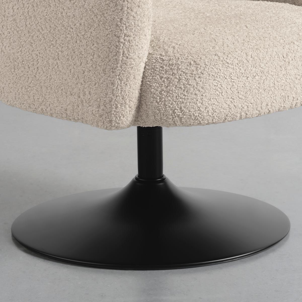 Drehstuhl Giro Beige - Beige/Schwarz, MODERN, Textil/Metall (67/68/73cm) - Premium Living