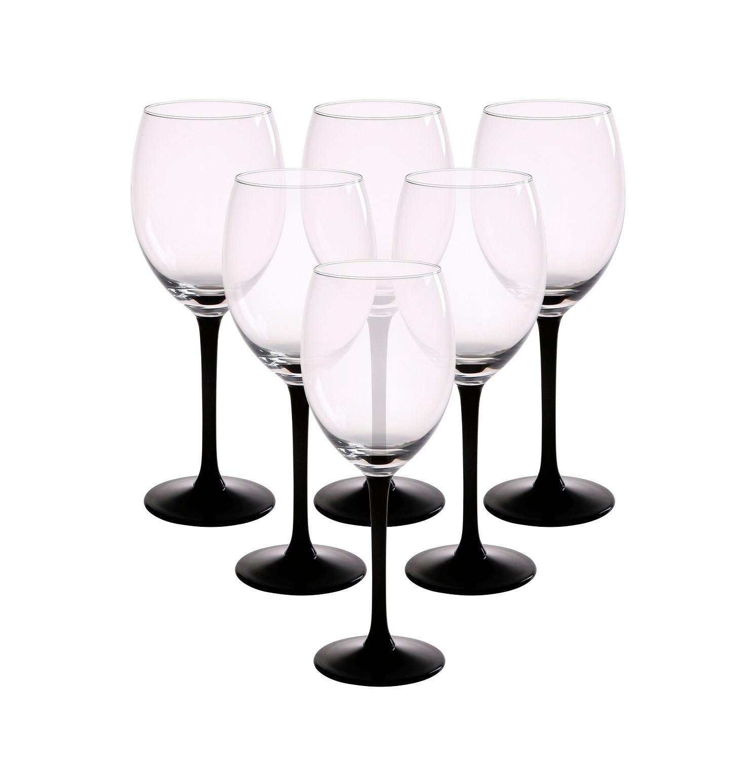 Set Kozarcev Onyx - črna/prozorna, steklo (0,33l)