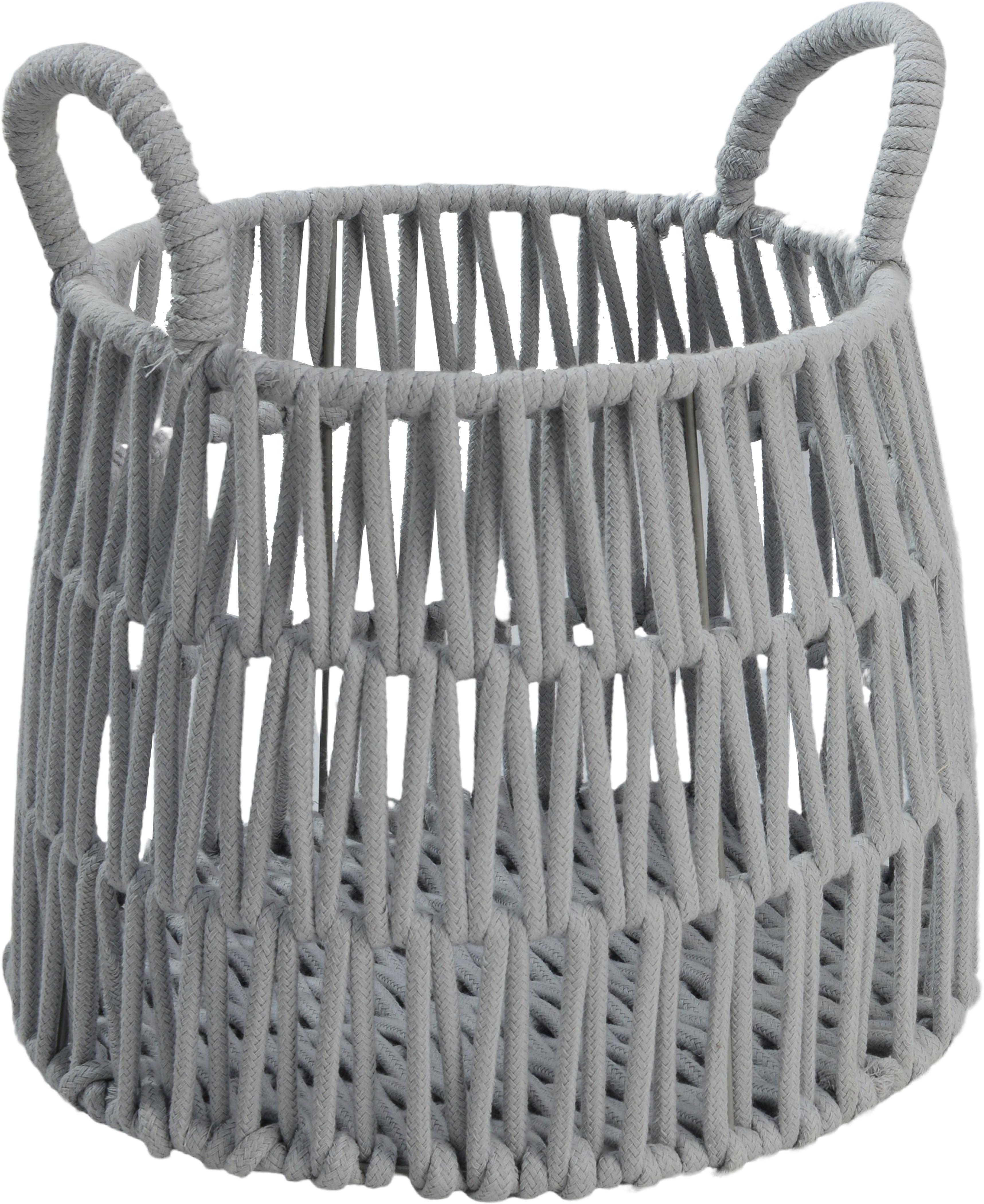 Kosár Nora-S - szürke, műanyag/textil (26/32cm) - Premium Living