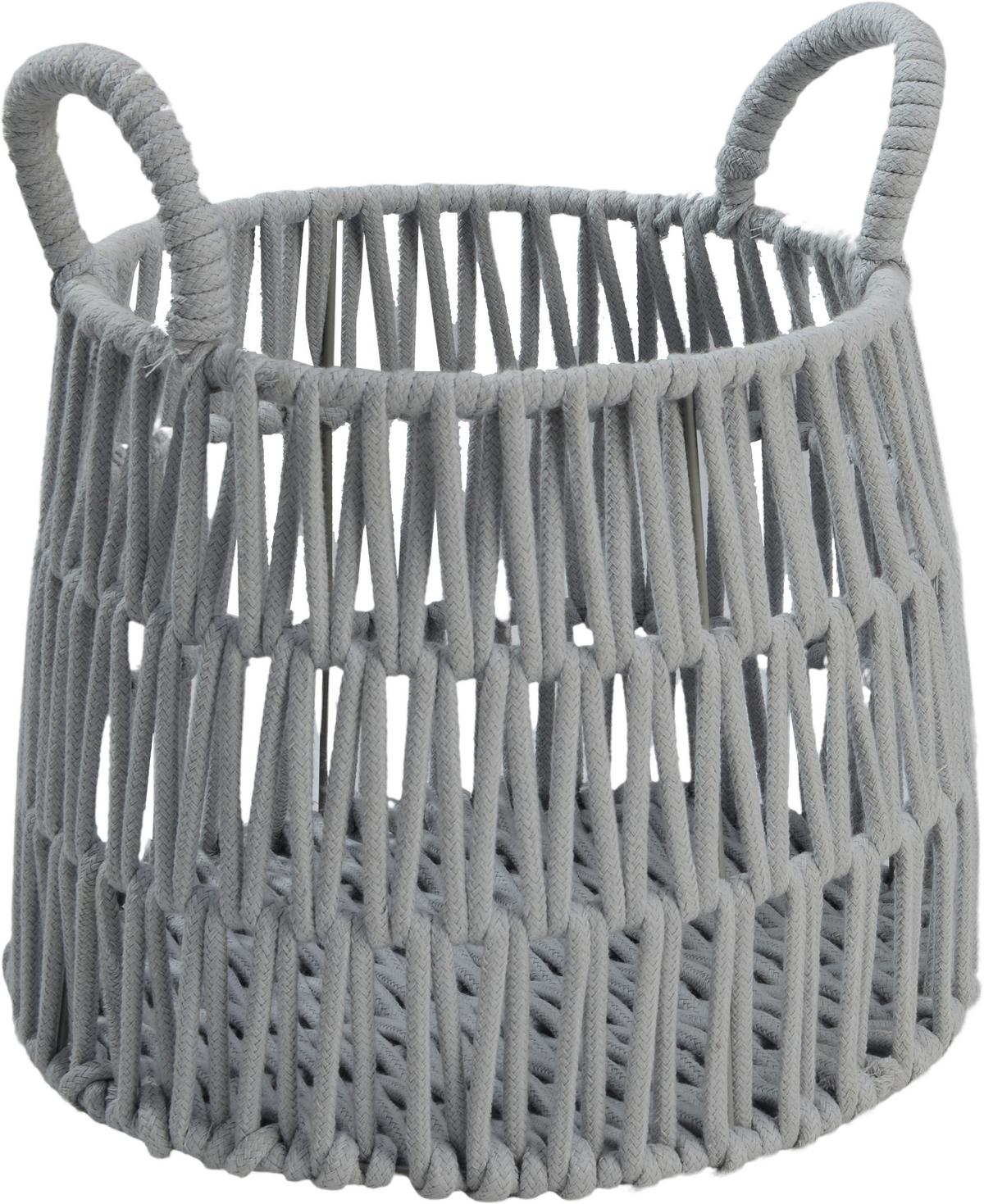 Kosár Nora-S - szürke, műanyag/textil (26/32cm) - Premium Living