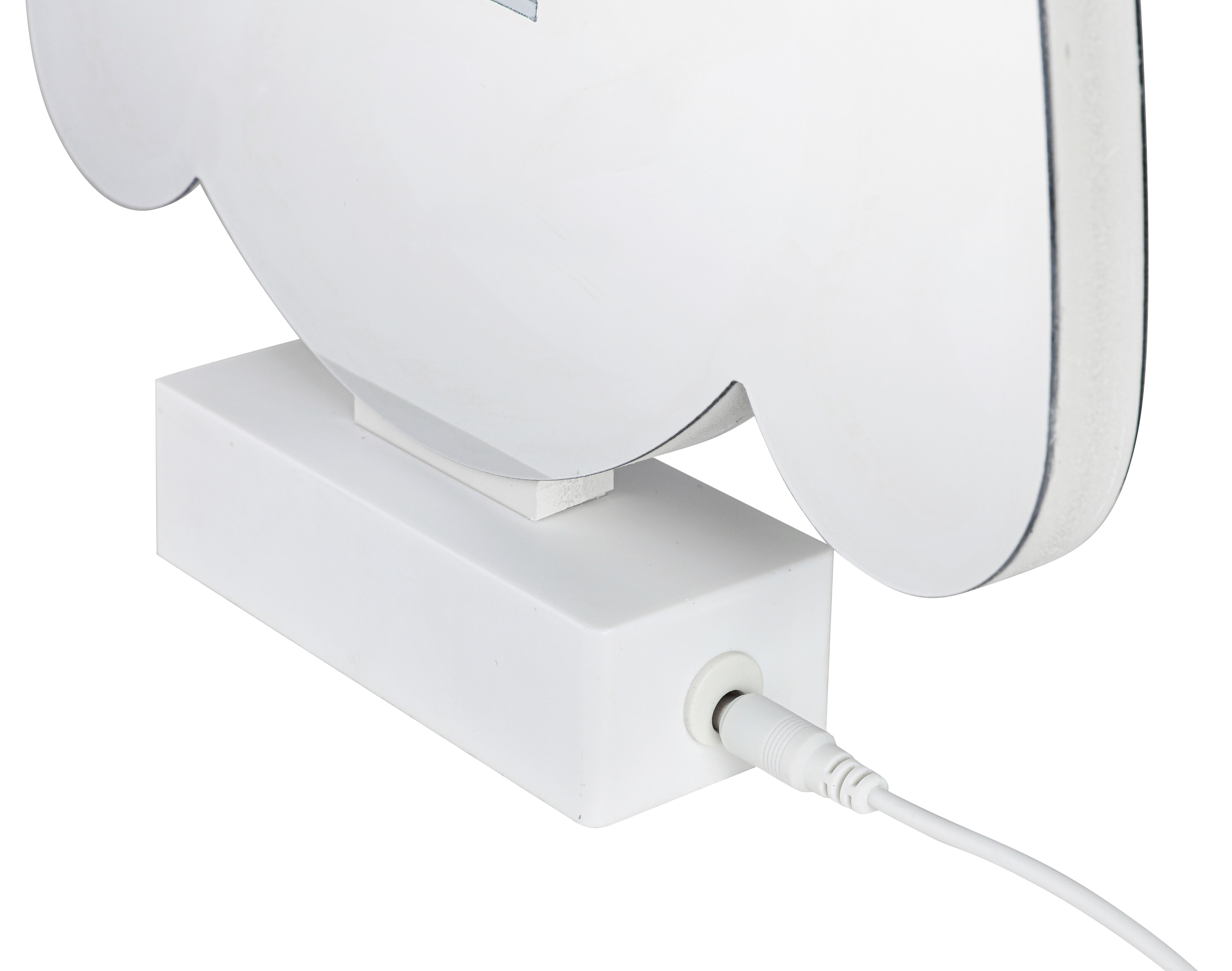 LED-DEKORATIONSLAMPA FRANI - vit/kromfärg, Modern, plast (22,9/4,6/25,3cm) - Mömax
