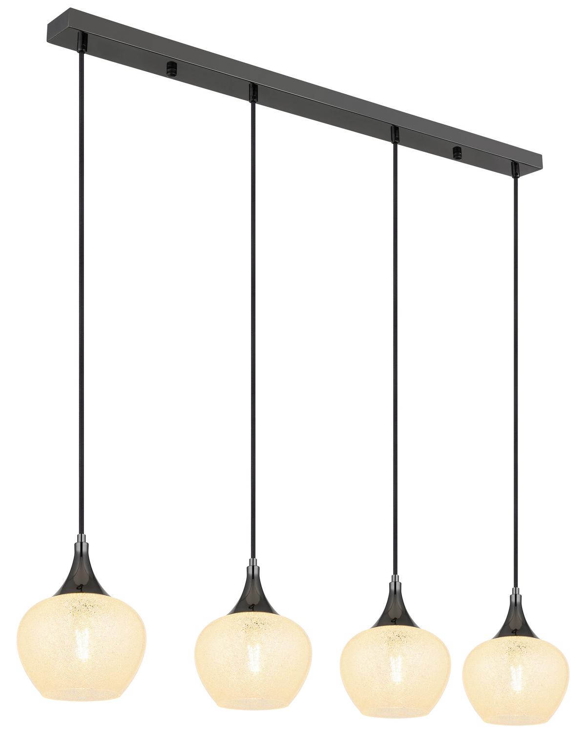 Viseča Svetilka 15548-4hk Maxy - barve kroma/črna, Konvencionalno, kovina/umetna masa (99/18/120cm) - Globo