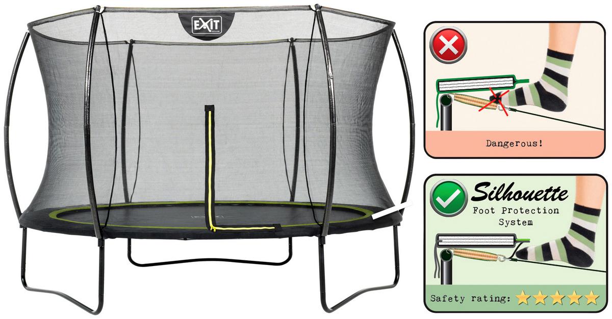 Trampolin Exit Silhouette, Ø 305cm - črna, Konvencionalno, kovina (305/182cm) - EXIT Toys