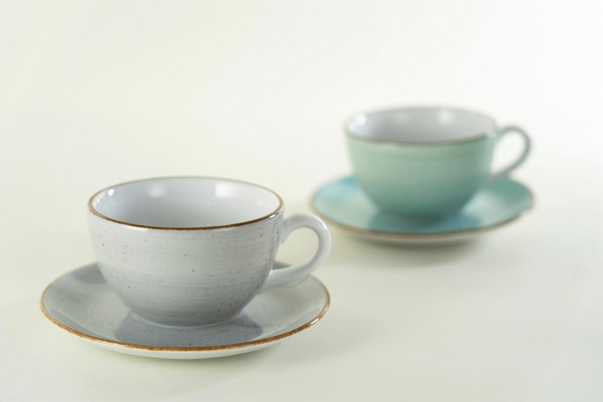 Kavni Servis Vintage Nature Stein, 8-Delni - svetlo siva, Basics, keramika - Creatable