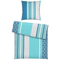 Bettwäsche Sara in Türkis ca. 135x200cm - Türkis, Textil (135/200cm) - Based