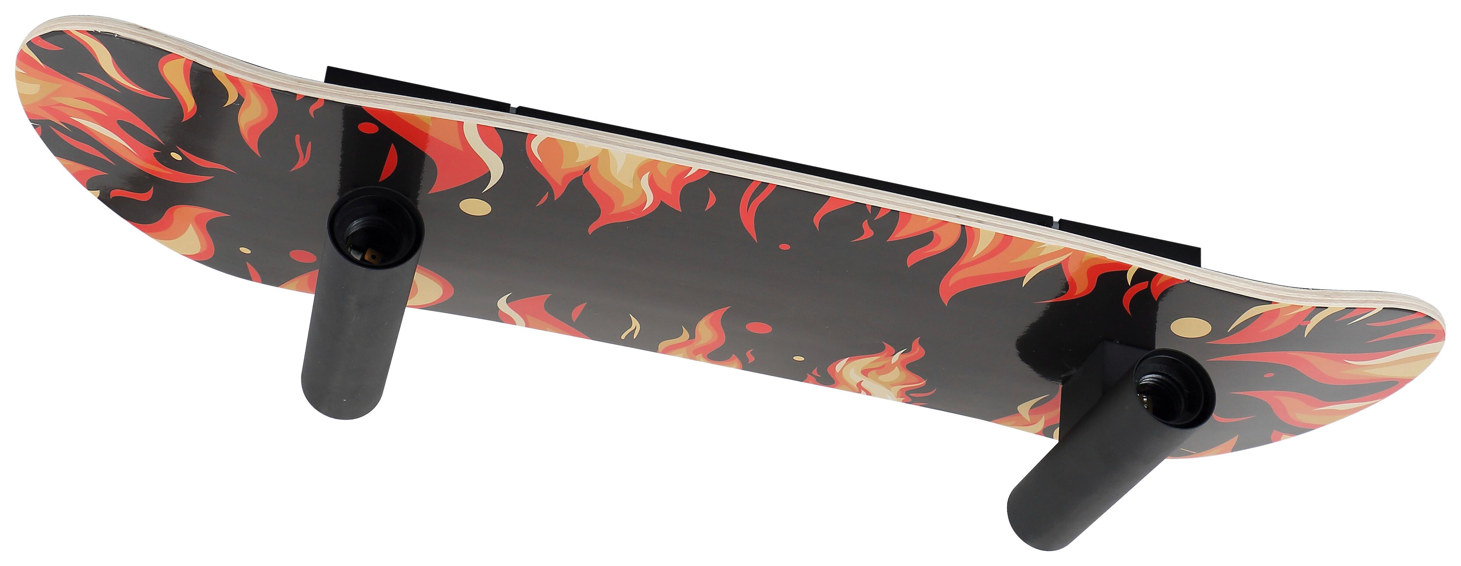TAKLAMPA SKATI - svart, Modern, metall/trämaterial (78/20.5/13.5cm) - Mömax