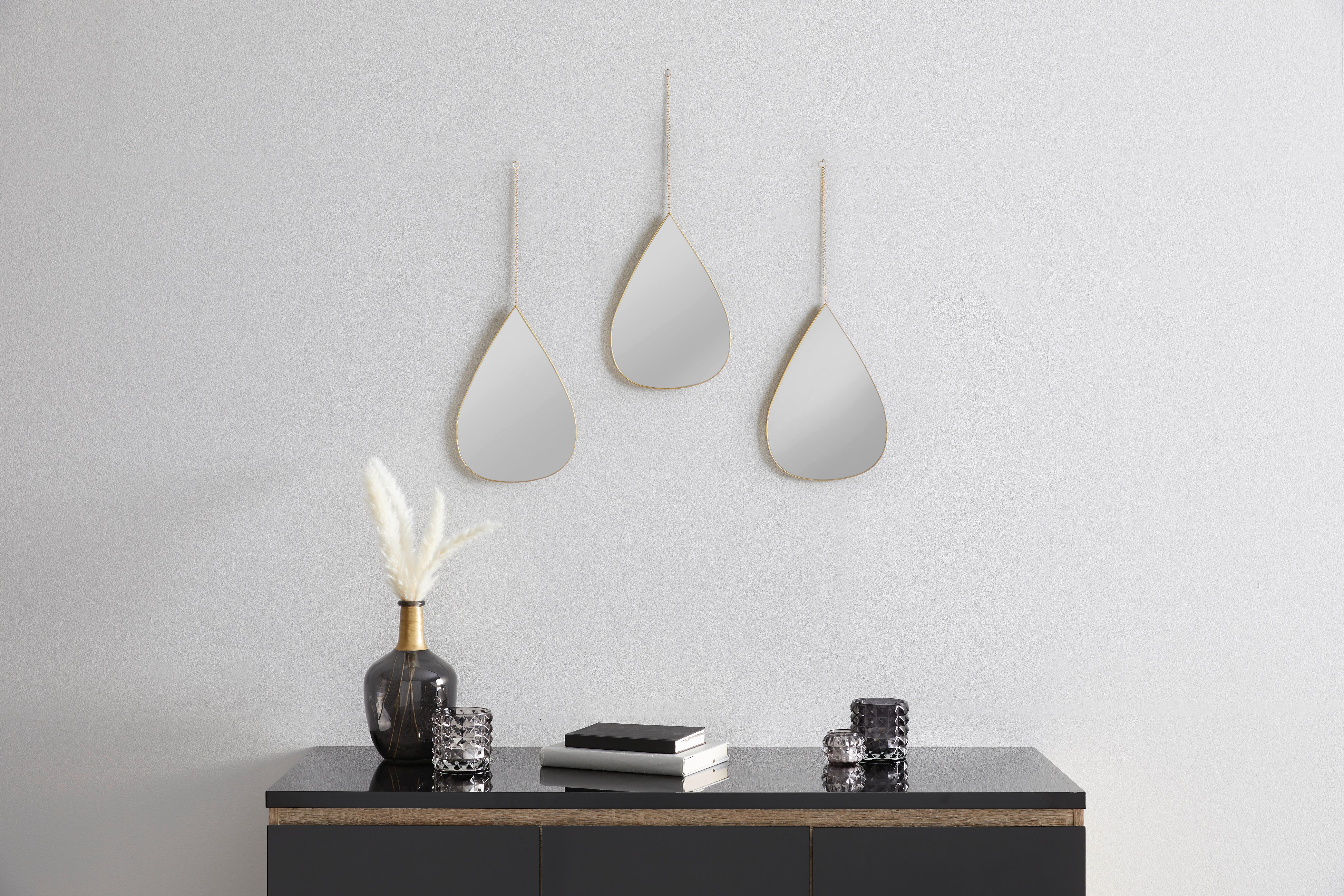 SPEGELSET MILENA GOLD -SB- - guldfärgad, Lifestyle, glas/plast (19/28/1,1cm) - Mömax