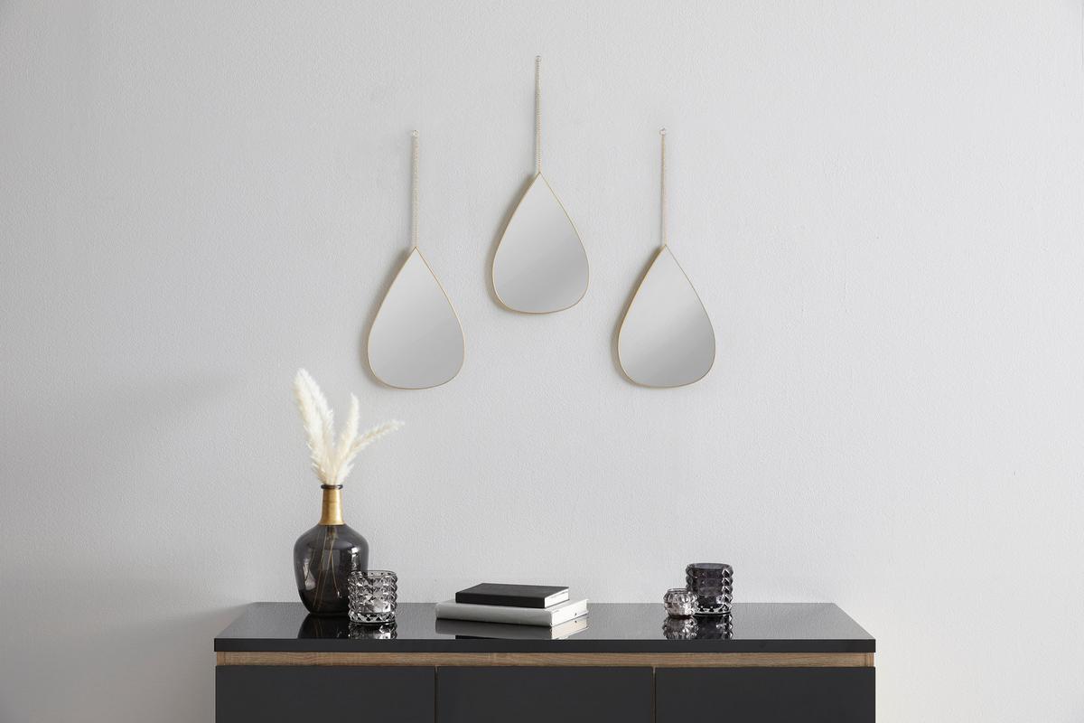 Set Ogledala Milena - zlatne boje, Lifestyle, staklo/plastika (19/28/1,1cm) - Modern Living