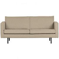 Sofa Rodeo 2,5 Sitzer Beige B: 190cm - Beige/Schwarz, Design, Textil/Metall (190/85/86cm) - Livetastic