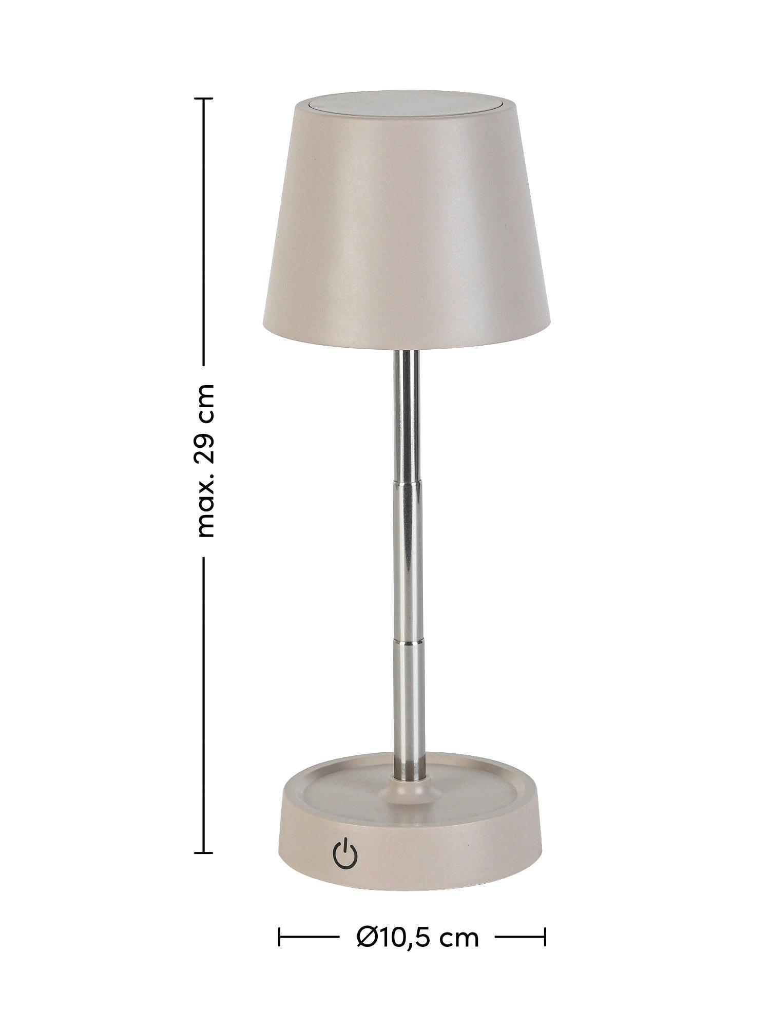 Namizna Svetilka Za Polnjenje Klappi - peščene barve, Moderno, kovina/umetna masa (10,5/11-28cm) - Moltex