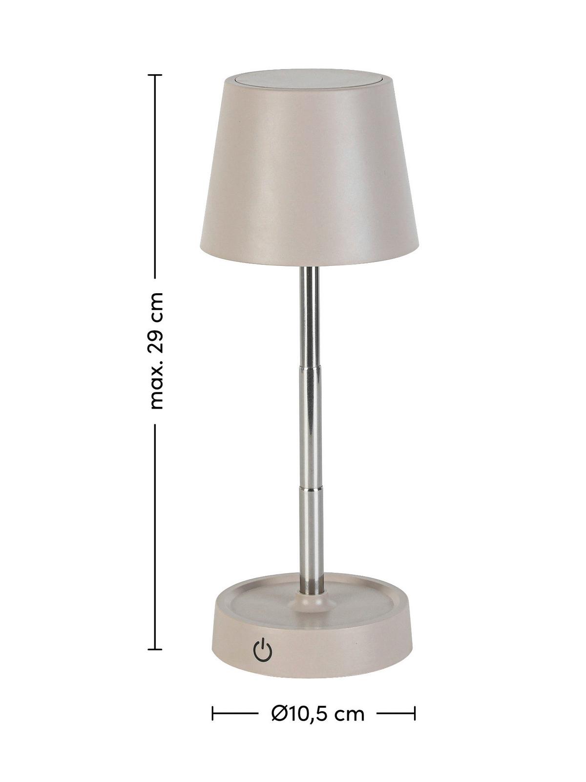 LED-Tischleuchte Klappi max. 1,2 Watt - Sandfarben, MODERN, Kunststoff/Metall (10,5/11-28cm) - Mömax