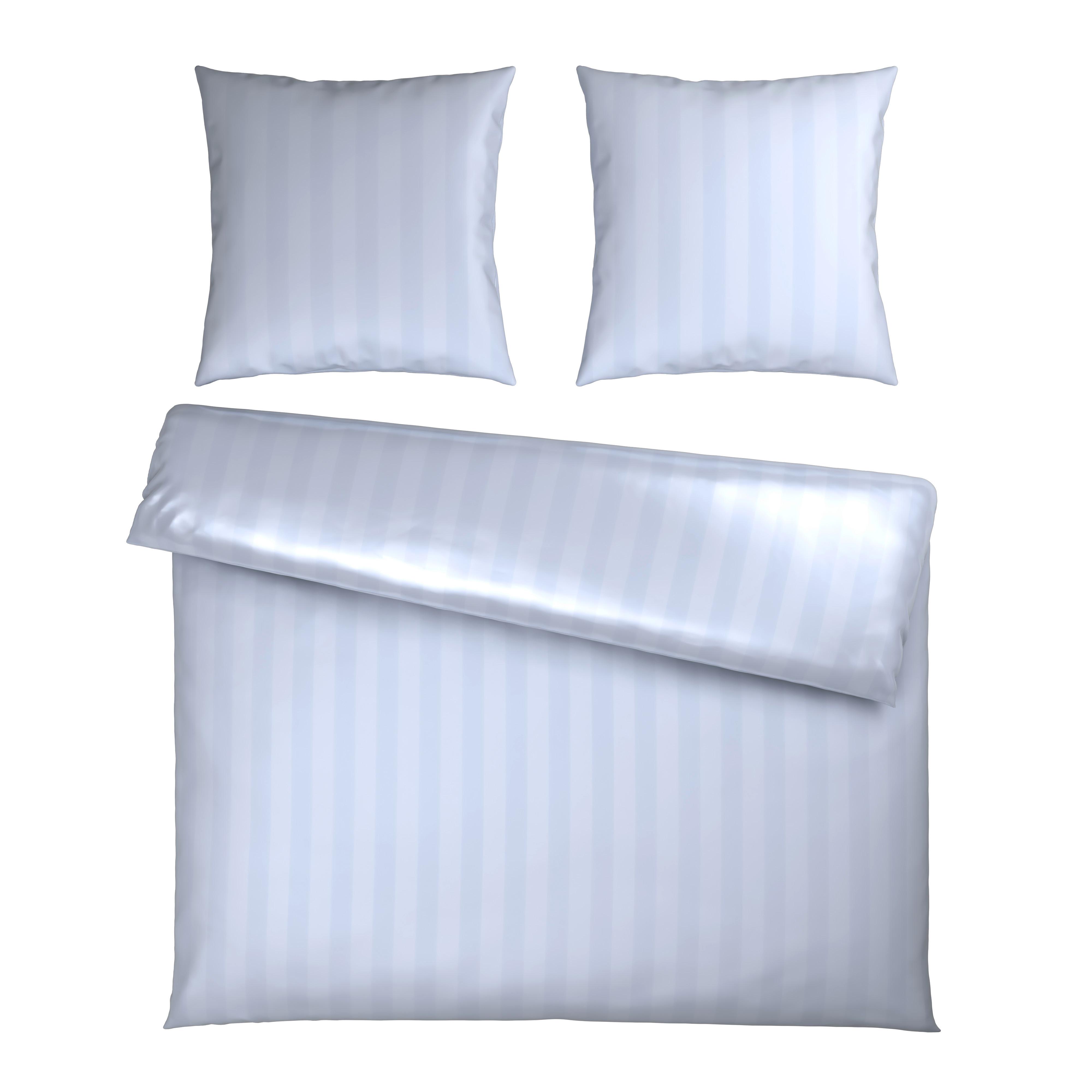 Bettwäsche Xenia Streif XXL Weiß ca. 200x200cm - Weiß, MODERN, Textil (200/200cm) - Premium Living