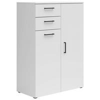 Kommode Multistauraum Weiss - Weiss/Anthrazit, Modern, Holzwerkstoff/Kunststoff (80/115/40cm) - Premium Living