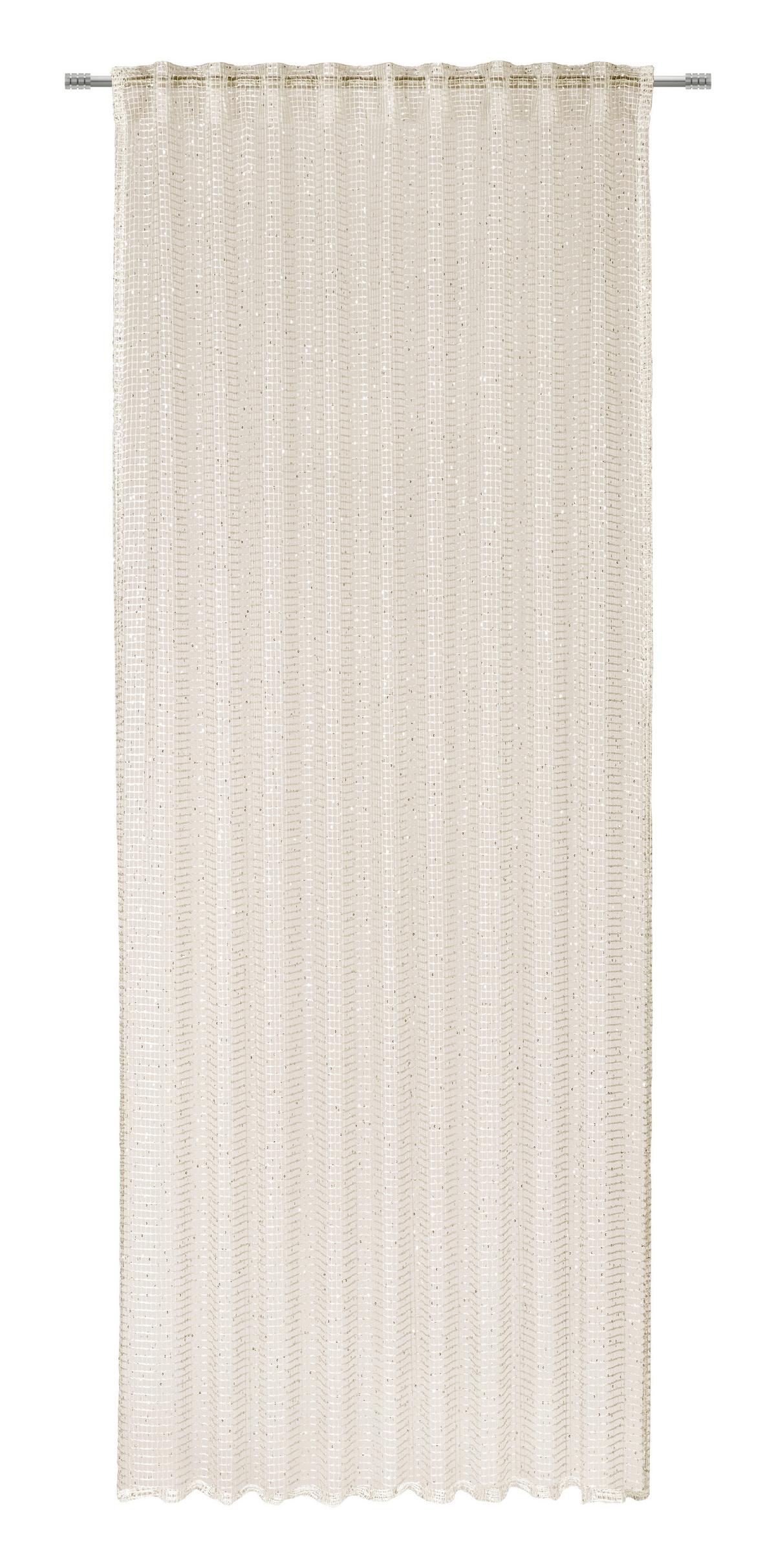 Fertigvorhang Sparkle Champagner/Beige ca. 140x245cm - Champagner/Beige, Textil (140/245cm) - Mömax