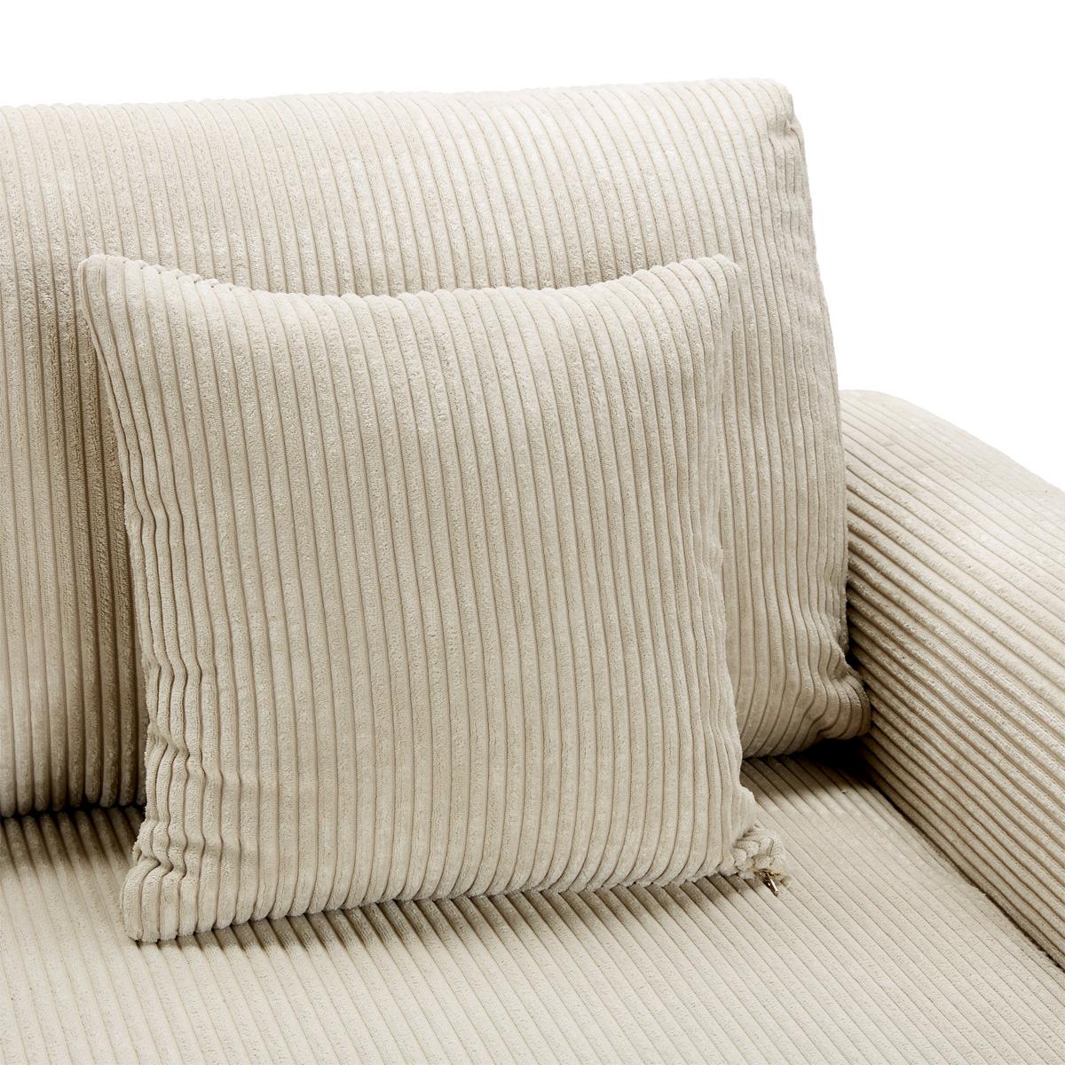 Wohnlandschaft Lille Beige - Hellbraun/Beige, MODERN, Holz/Textil (232/110/156cm) - Mömax