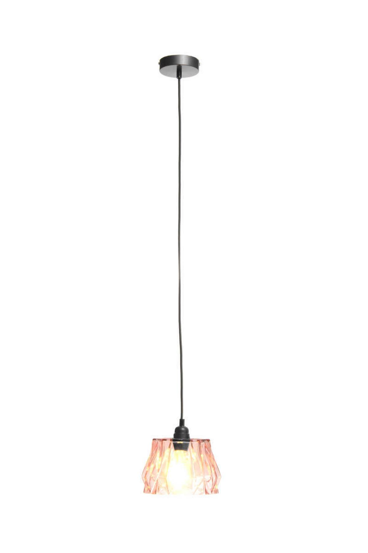 Hängeleuchte Hängelampe Aurea - Rosa, Trend, Glas (19/19/100cm) - Kayoom