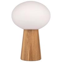 Tischleuchte Pater Table Eichefarben/Weiß max. 40 Watt - Eichefarben, Basics, Glas/Holz (25/25/37cm) - Markslöjd