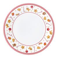 Desszertes Tányér Xmas - Ginger - piros/fehér, Konventionell, kerámia (21cm) - Mömax