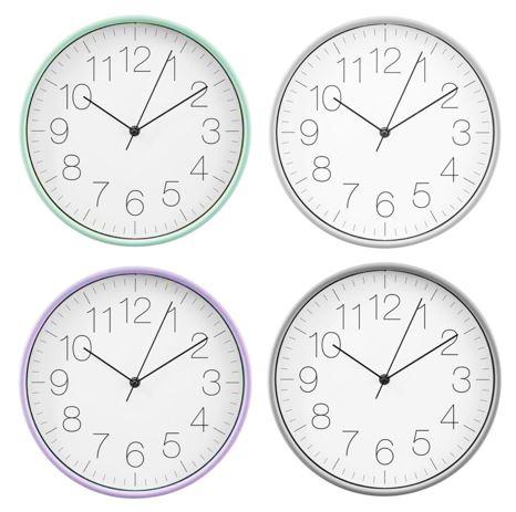 Wanduhr Carlo in diversen Farben - Pink/weiss, Konventionell, Kunststoff (30cm) - Modern Living