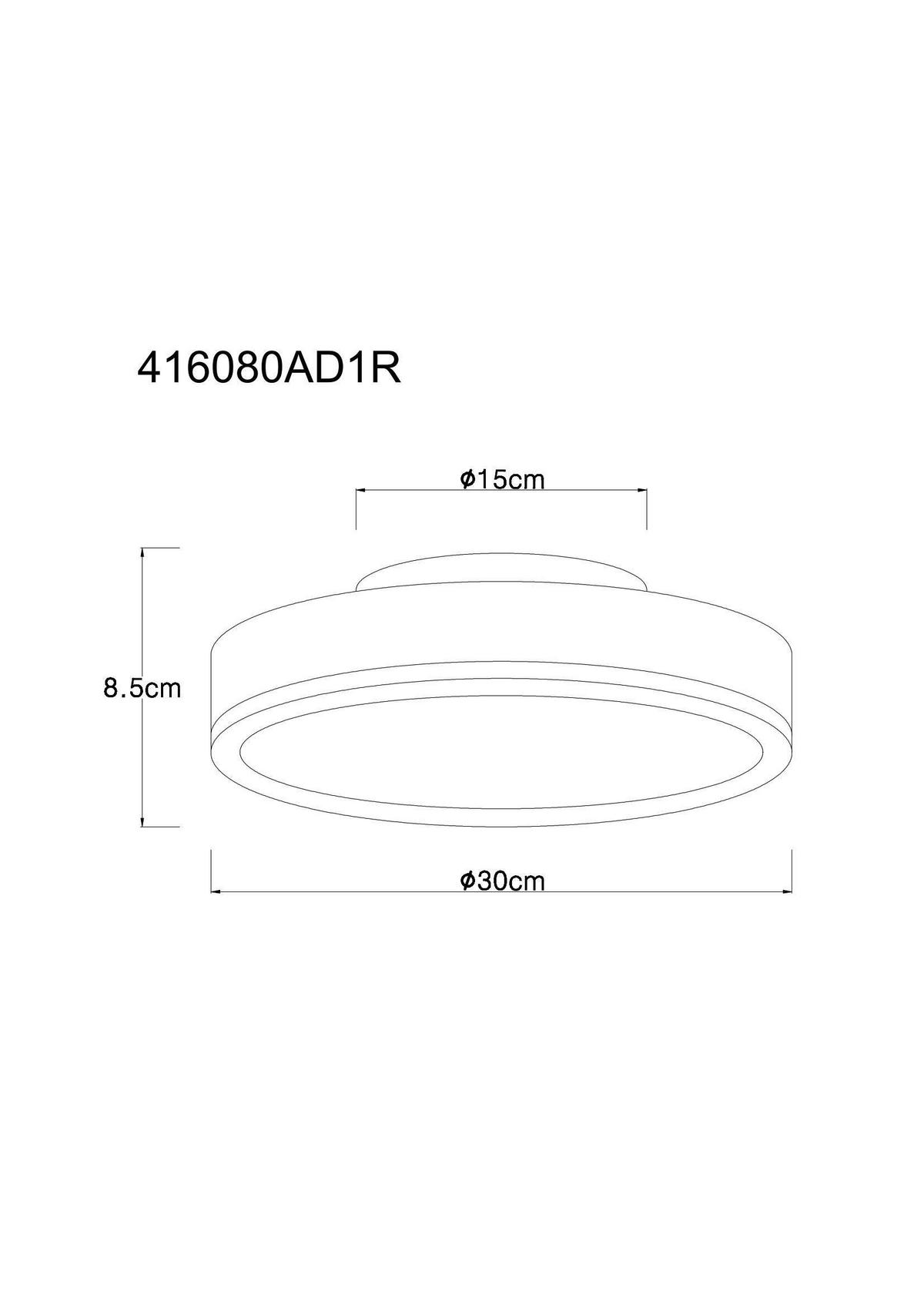LED-DECKENLEUCHTE 416080AD1R DORO - Weiss/Dunkelgrau, Konventionell, Kunststoff/Metall (30/8,5cm) - Globo
