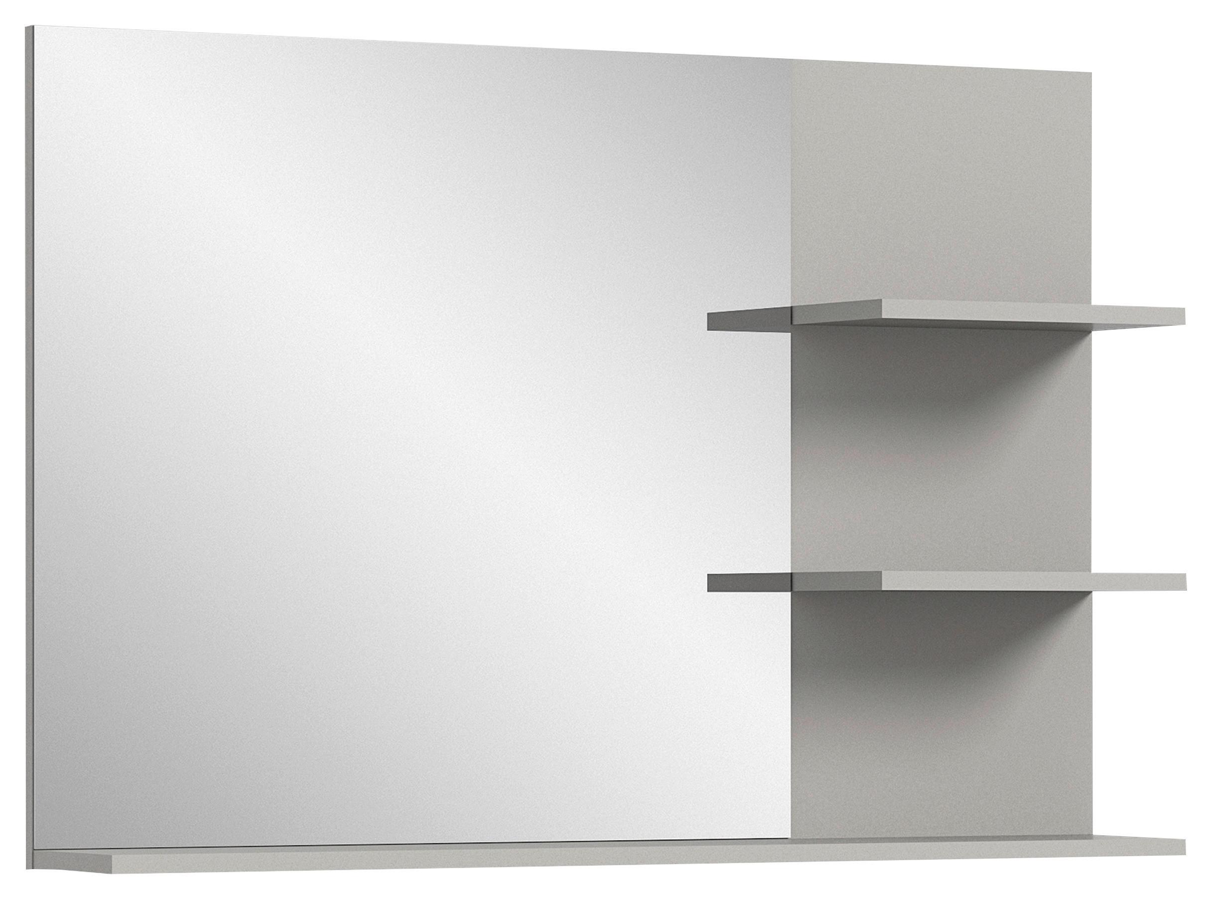 LUSTRO ŚCIENNE JARU - szary, Modern, materiał drewnopochodny (100/69/16cm) - MID.YOU