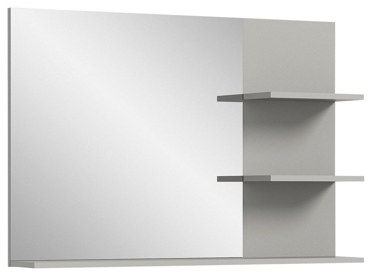 LUSTRO ŚCIENNE JARU - szary, Modern, materiał drewnopochodny (100/69/16cm) - MID.YOU
