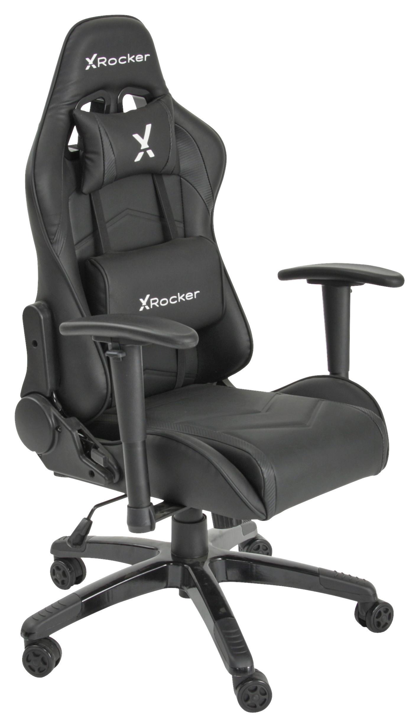 Gamingsessel Agility ca. 55x113x62,5cm Schwarz - Schwarz, MODERN, Kunststoff/Textil (55/113/62,5cm) - X Rocker