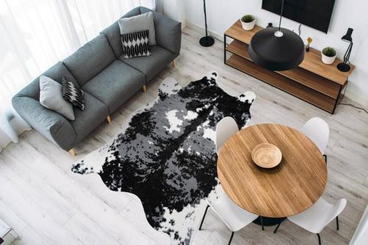 Kunstfell Fexoc-160-230 - Weiss/Schwarz, Basics, Textil (160/230cm) - Kayoom