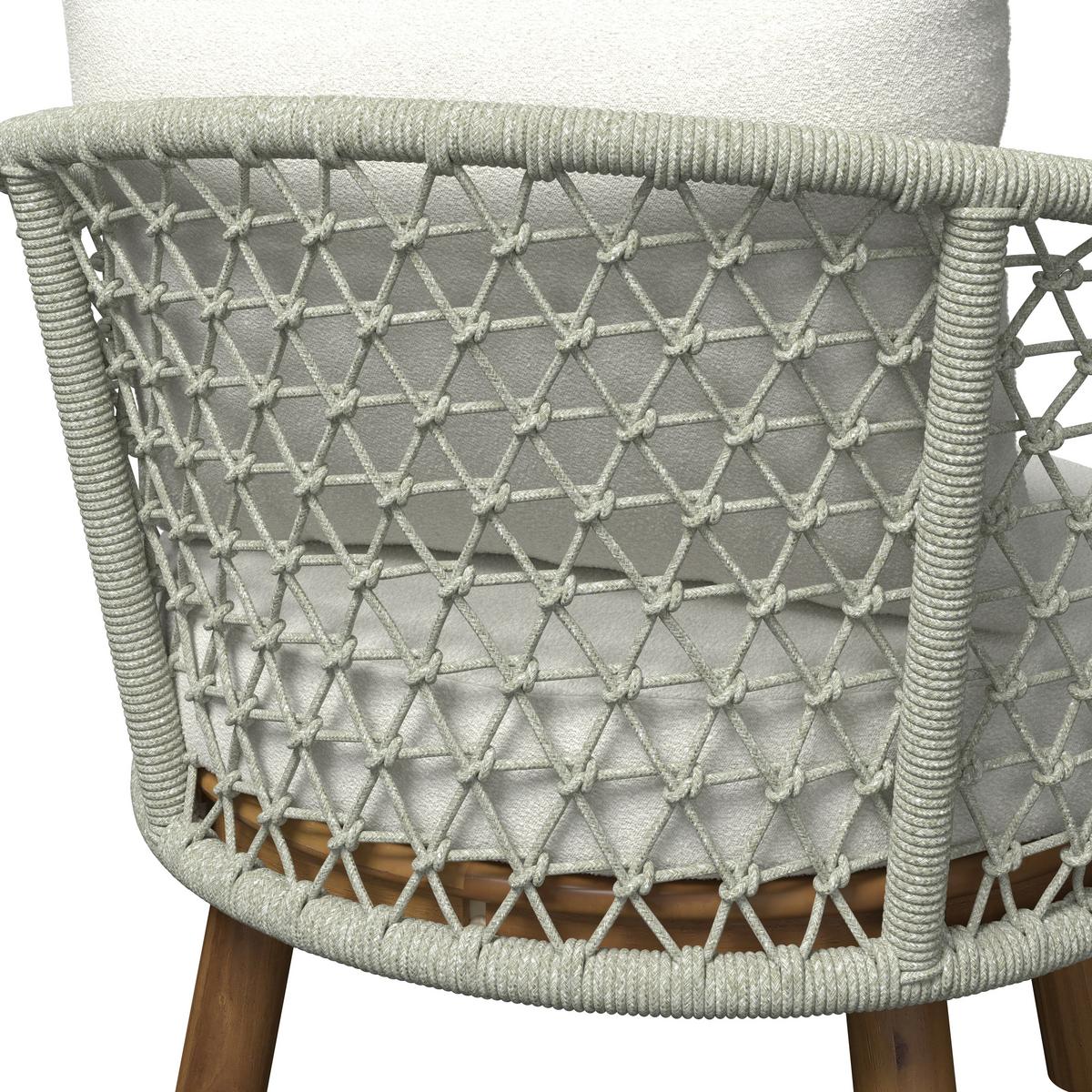 Lounge Garitura Belaya, Bela, 4-Delni Set - siva/barva oreha, Moderno, kovina/tekstil (244/205cm) - Bessagi Garden