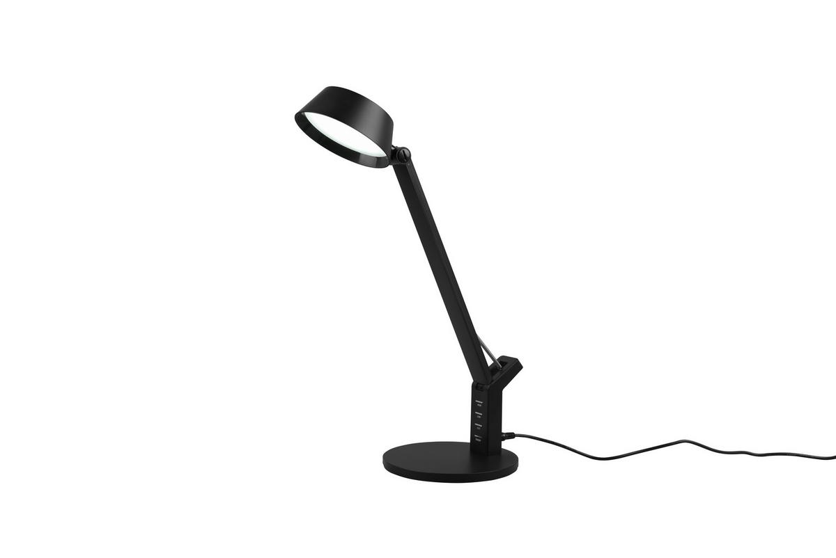LED-Schreibtischleuchte Ava Schwarz max. 5 Watt - Schwarz, Basics, Kunststoff (40,4/17,1/30,5cm) - Trio Leuchten