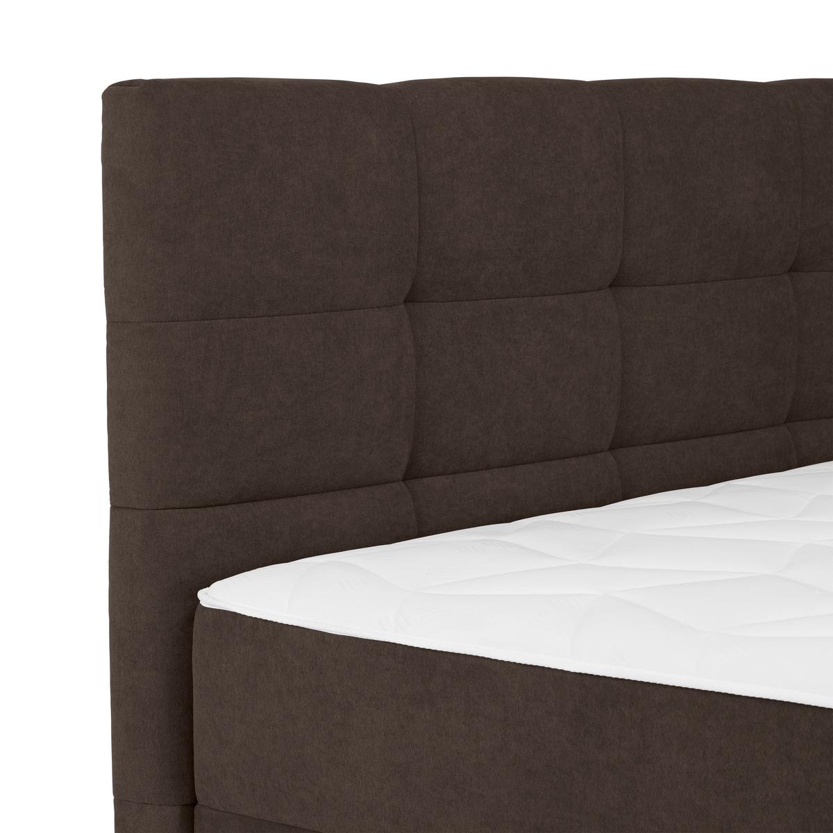 Boxbett Oviedo Braun ca. 180x200cm - Braun, KONVENTIONELL, Textil/Metall (180/200cm) - Based