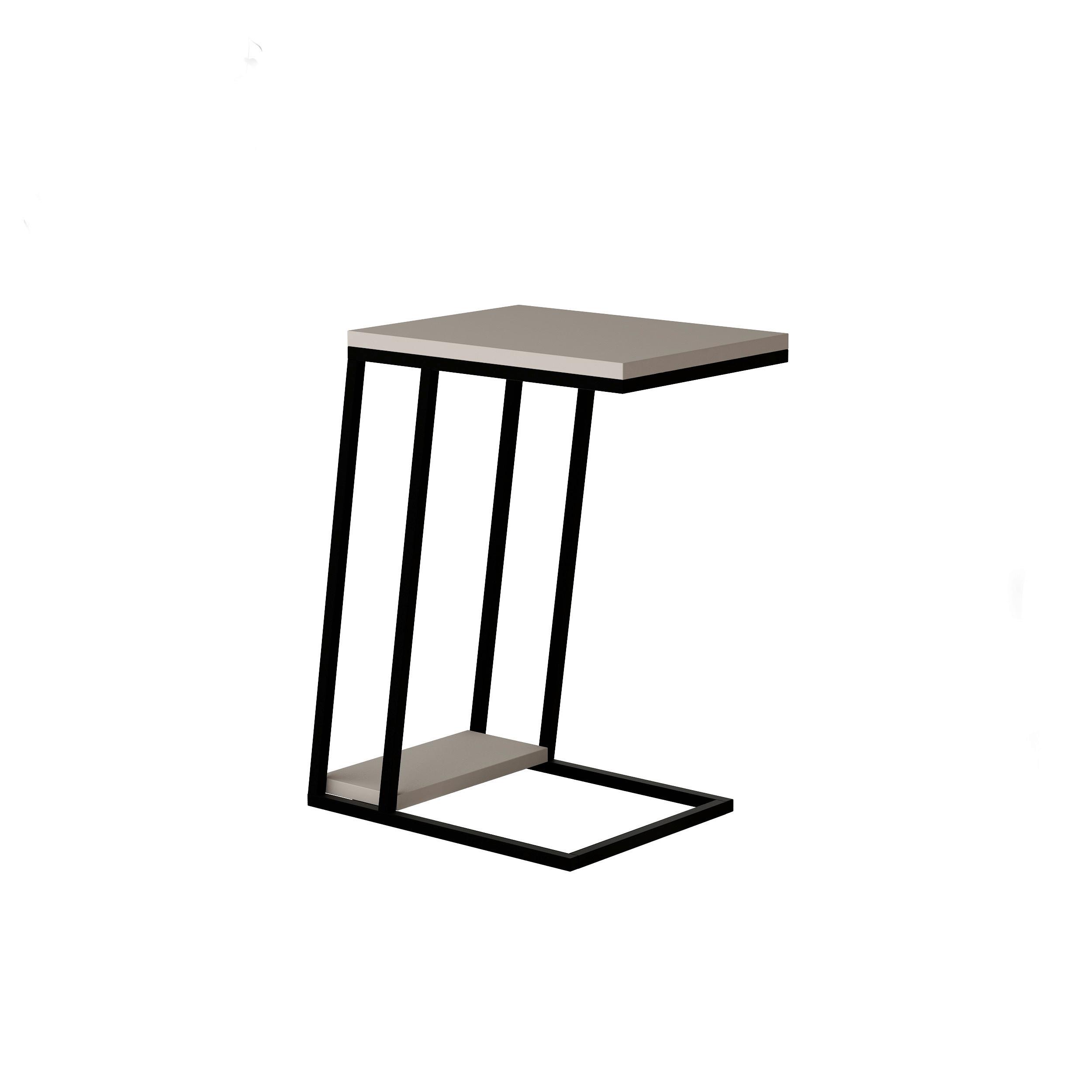 BEISTELLTISCH PAL C SIDE TABLE - Schwarz/Mokka, Design, Holzwerkstoff/Metall (30/40/57cm) - Livetastic