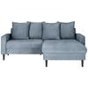 Ecksofa Boston Hellblau - Schwarz/Hellblau, KONVENTIONELL, Holz/Textil (215/92/160cm) - Based