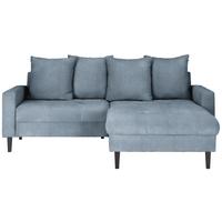 Ecksofa Boston Hellblau - Schwarz/Hellblau, KONVENTIONELL, Holz/Textil (215/92/160cm) - Based