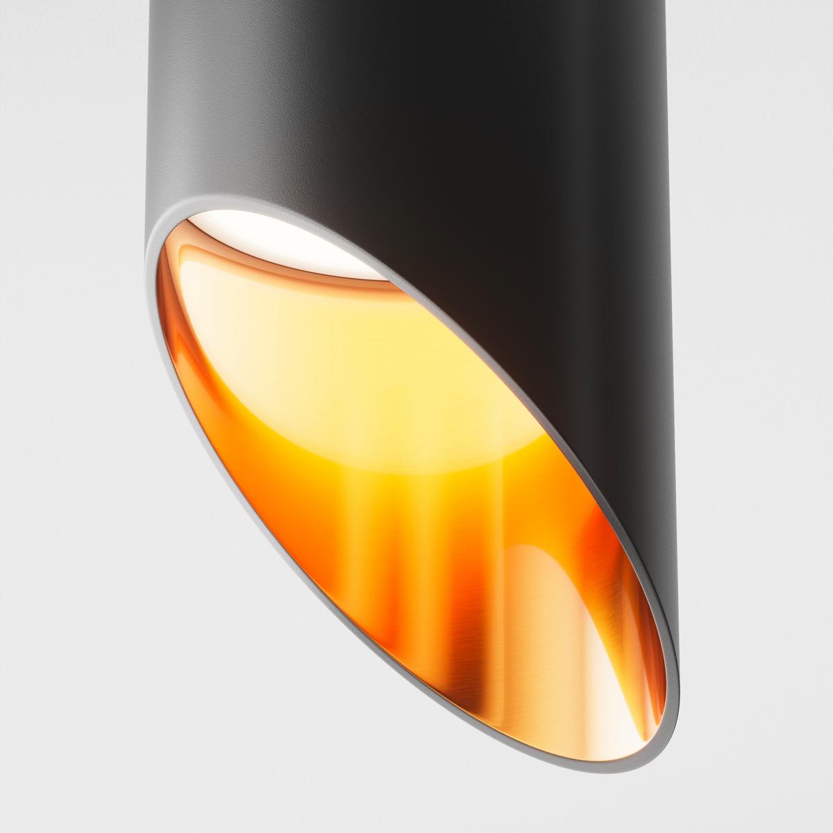 DECKENLEUCHTE LIPARI - Goldfarben/Schwarz, Trend, Metall (6/15cm) - MAYTONI