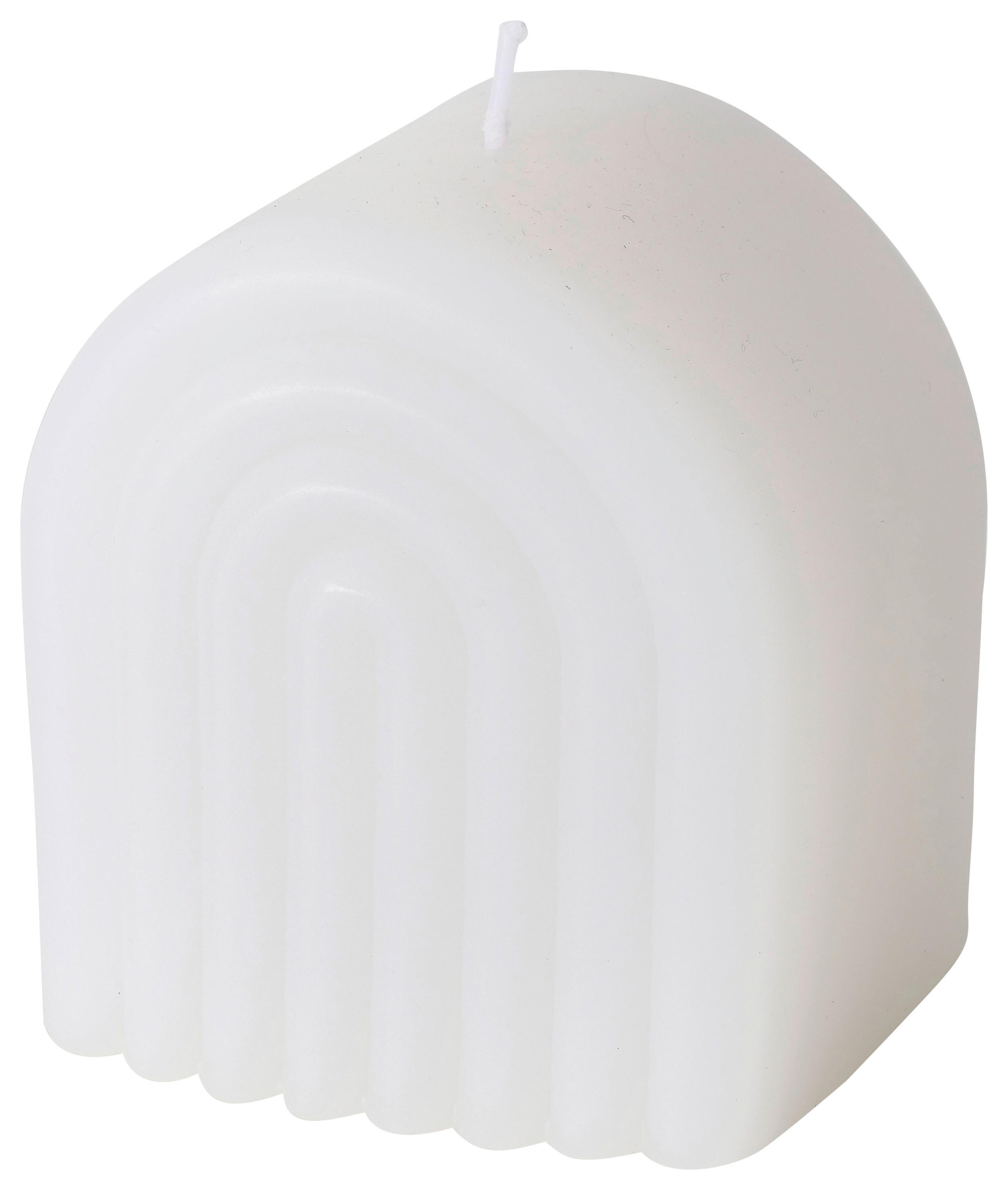 Kerze Arch I Weiss - Weiss, Modern (7,5/6/8,5cm) - Mömax