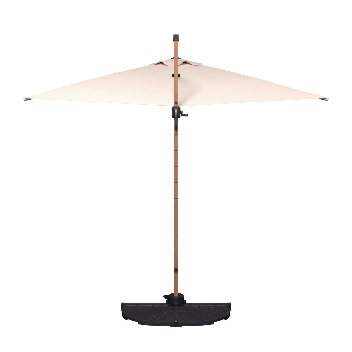 Ampelschirm Kairo Braun/Beige ca. 300x275x400cm - Beige/Braun, Basics, Textil/Metall (300/275/400cm)