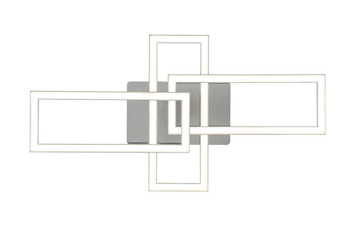 Stropna Led-svetilka Omie - barve kroma/srebrne barve, Moderno, kovina/umetna masa (63,5/34/8cm) - Mömax