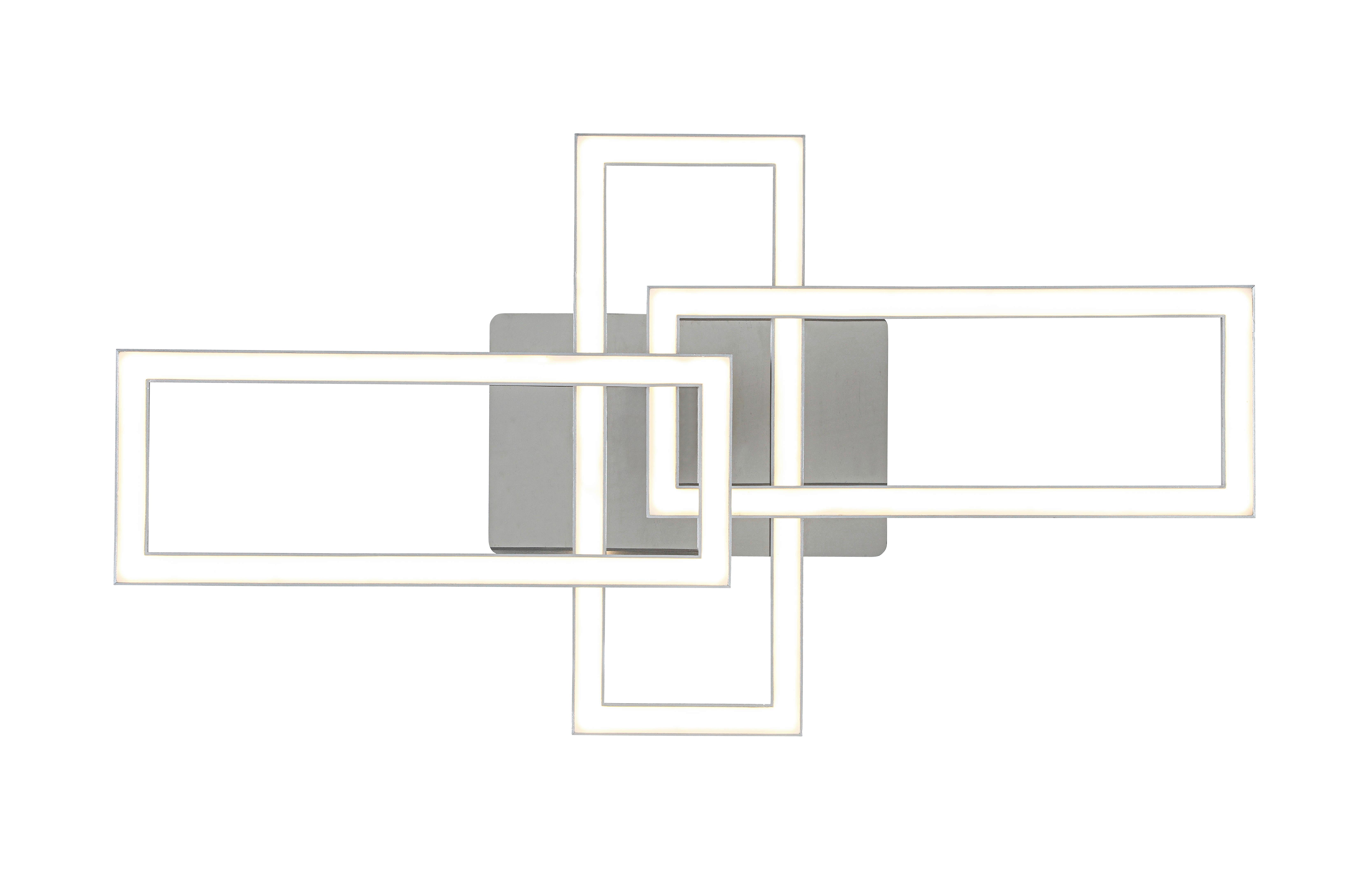 LED-TAKLAMPA OMIE - kromfärg/silver, Modern, metall/plast (63,5/34/8cm) - Mömax