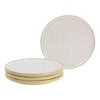 Set Desertnih Krožnikov Futuro White Sand, 4-Delni - bela/bež, Basics, keramika (20cm) - Creatable