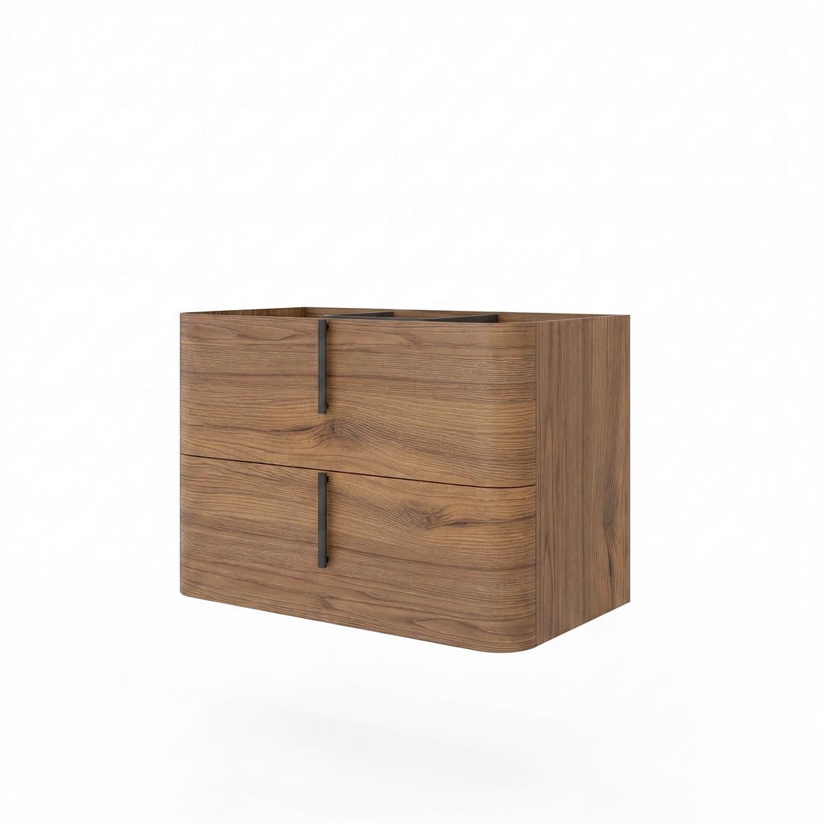 Bază pentru lavoar Lyra - nucă/antracit, Modern, material pe bază de lemn (81/51/46cm)